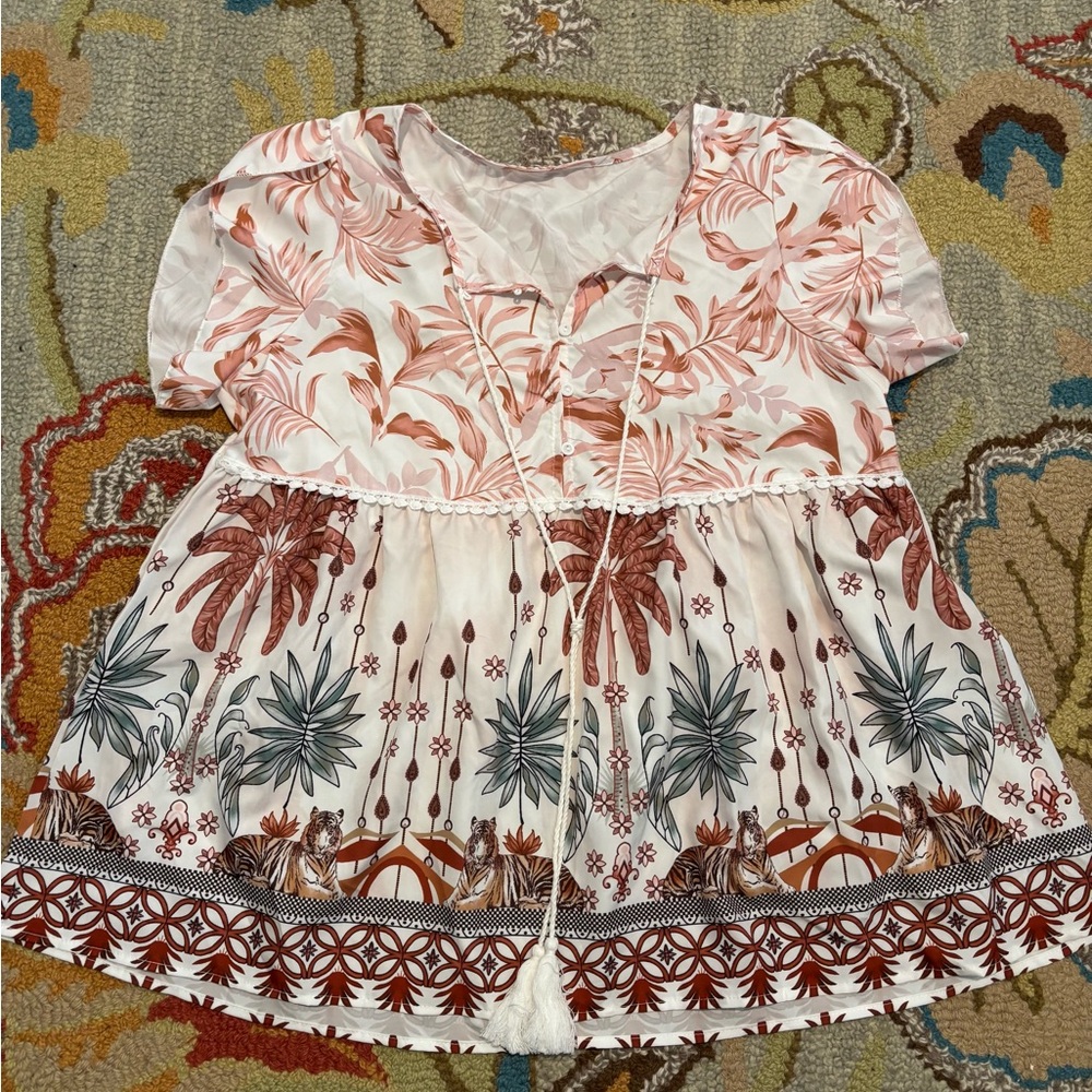 Floral Boho Swing Blouse